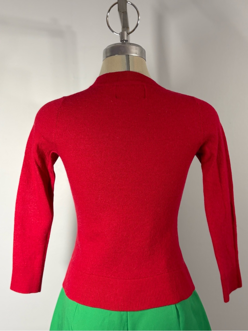 Banana Republic Red Button-Front Ruffle-Edge Cardigan - Picture 5 of 13